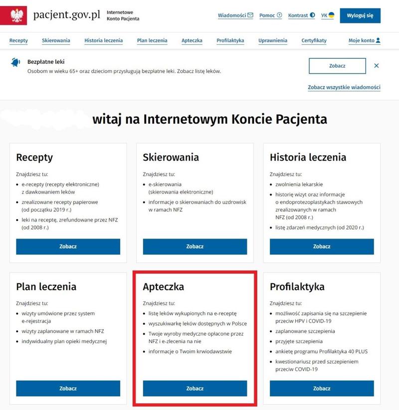 Internetowe konto pacjenta