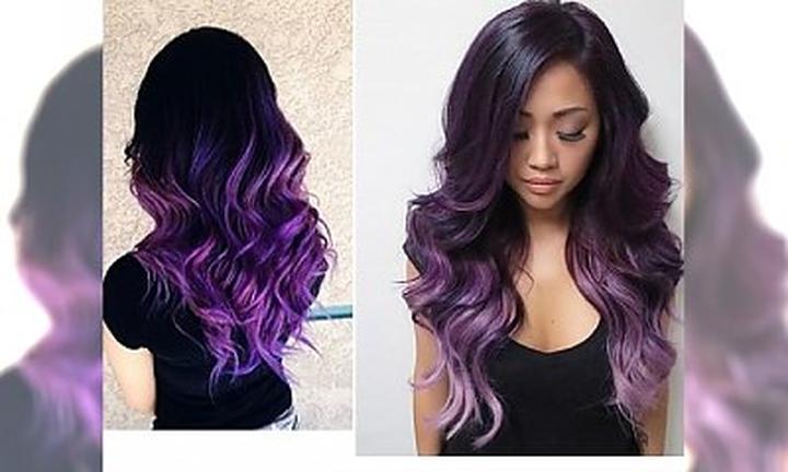 Fioletowe włosy trendy