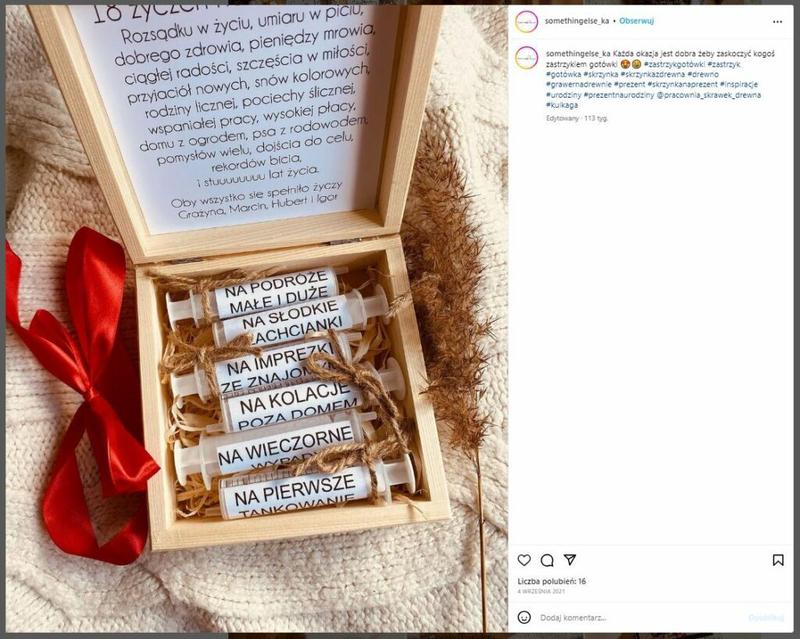 Eko opakowanie prezentu pieniężnego