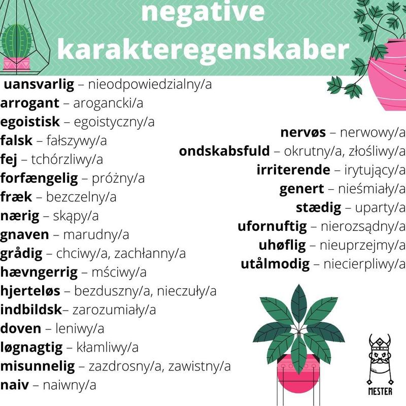 Negatywne cechy charakteru